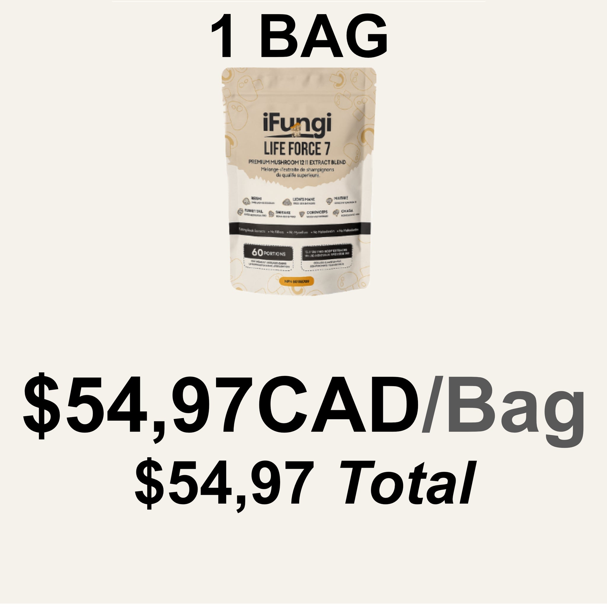 iFungi™ Life Force 7  (Premium 12:1 Mushroom Extract Blend)