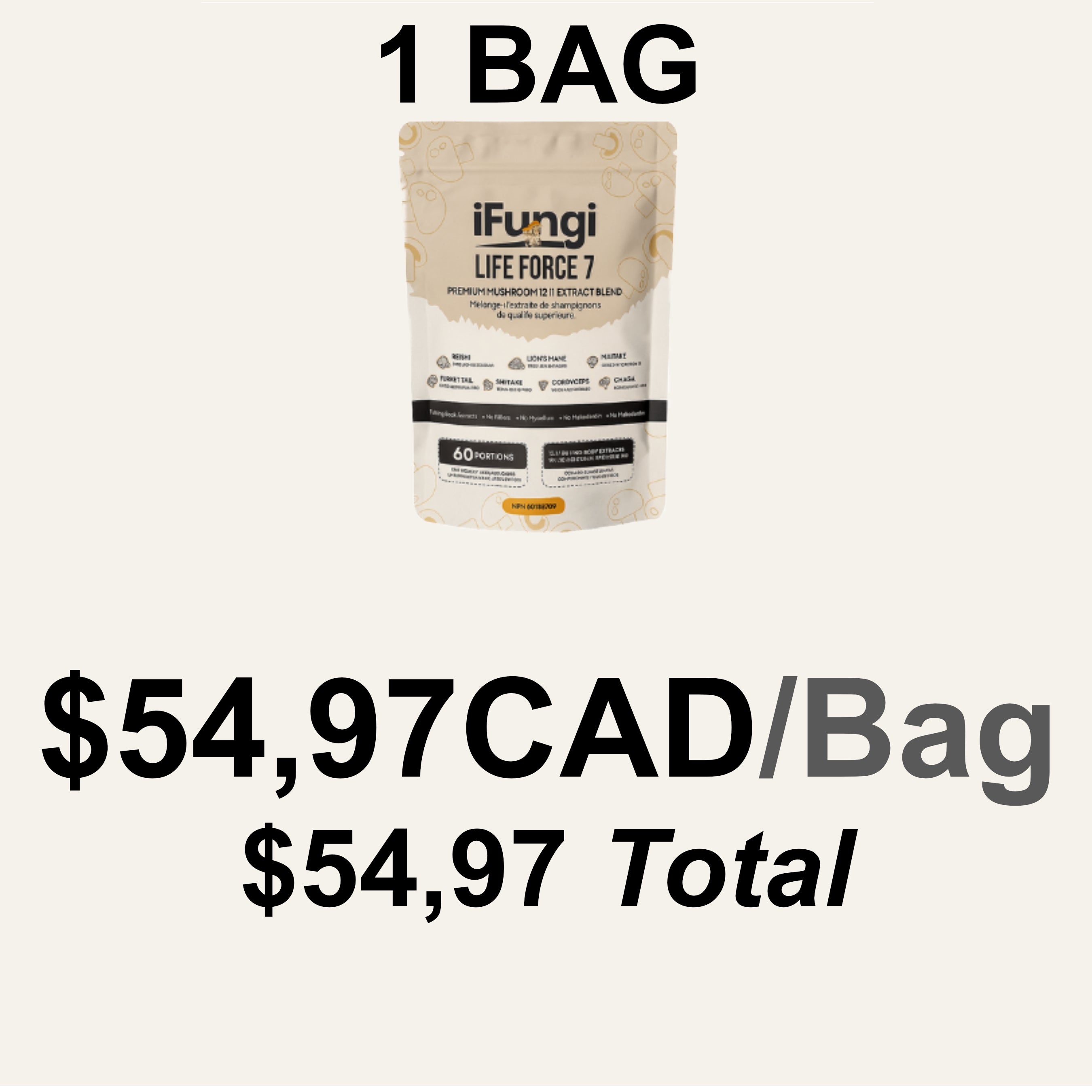 iFungi™ Life Force 7  (Premium 12:1 Mushroom Extract Blend)