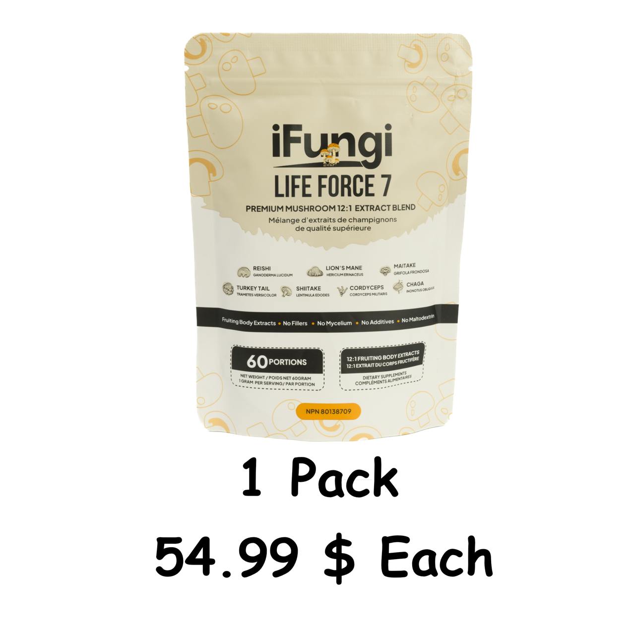 iFungi™ Life Force 7  (Premium 12:1 Mushroom Extract Blend)