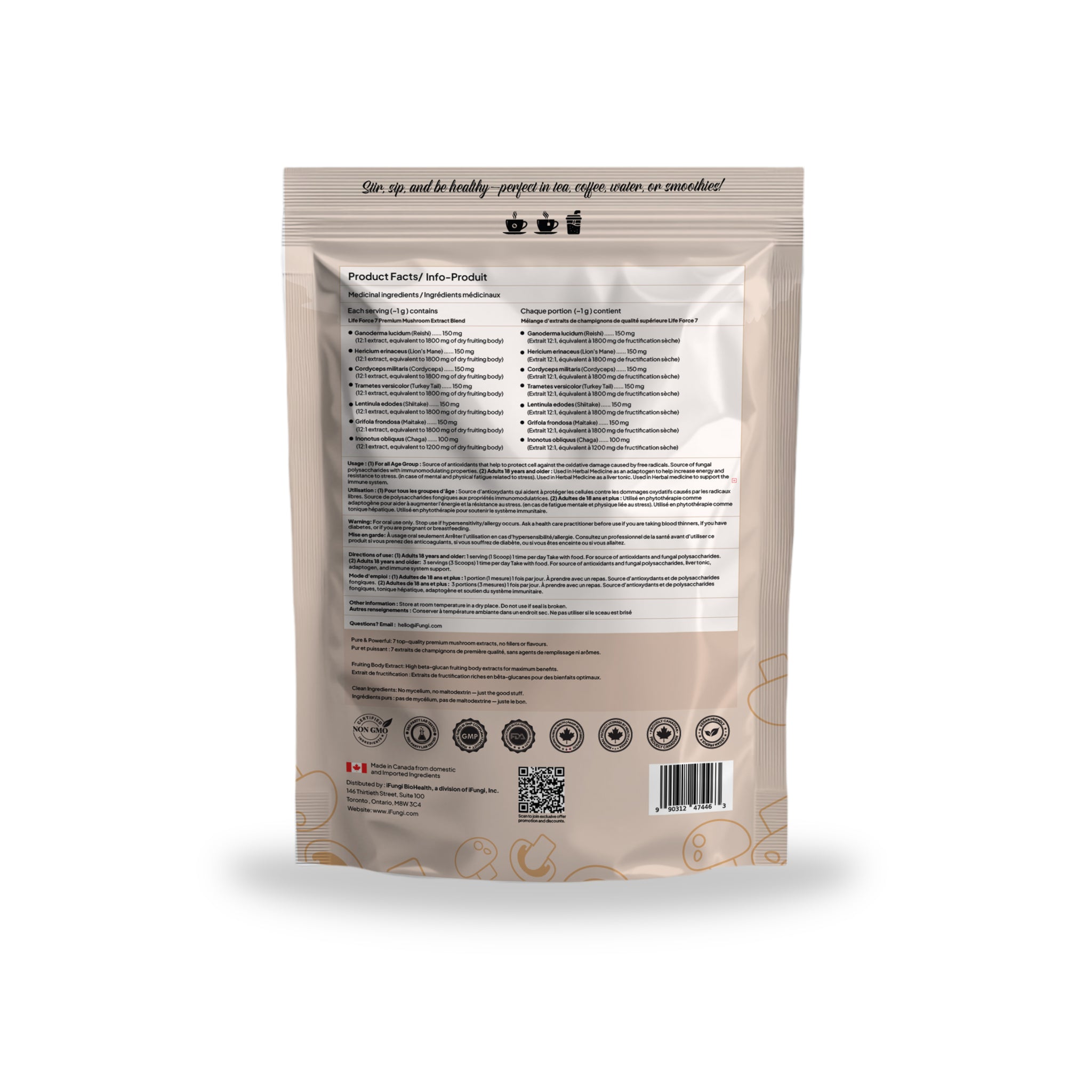 iFungi™ Life Force 7  (Premium 12:1 Mushroom Extract Blend)